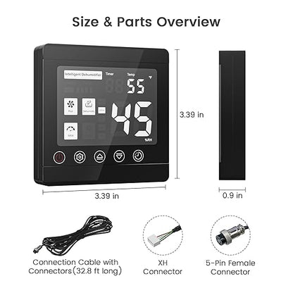 Waykar Remote Control for AFW Series Dehumidifiers – Digital Humidity & - Image 6