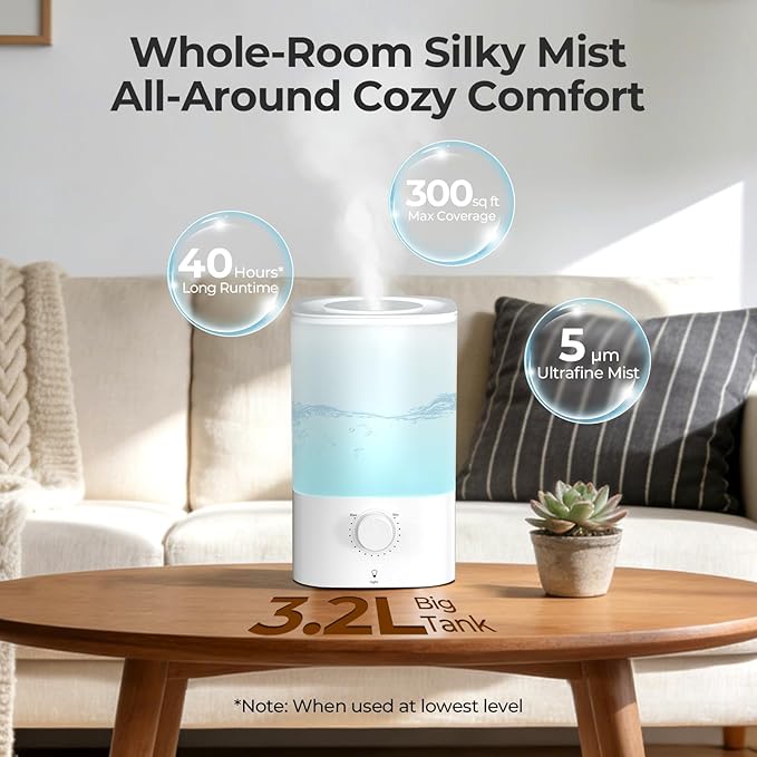 Cool Mist Humidifier for Bedroom & Baby Nursery - Image 3