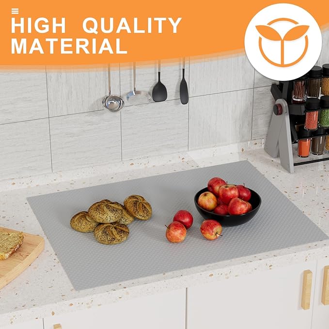 FLPMIX Wide Cabinet Shelf Liner: Waterproof Under Sink Mats Light Grey 19" x - Image 8