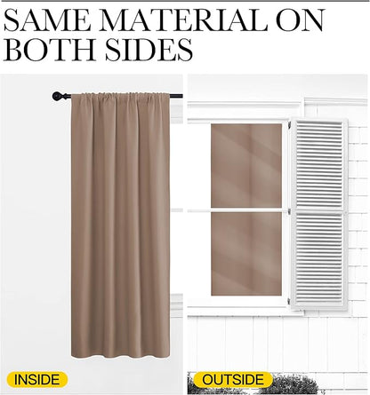 NICETOWN 2 Panels Blackout Curtains, Rod Pocket Thermal Insulated Drapes - Image 7