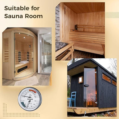 Sauna Thermometer Hygrometer, 2 in 1 Fahrenheit Thermometer Hygrometer - Image 5