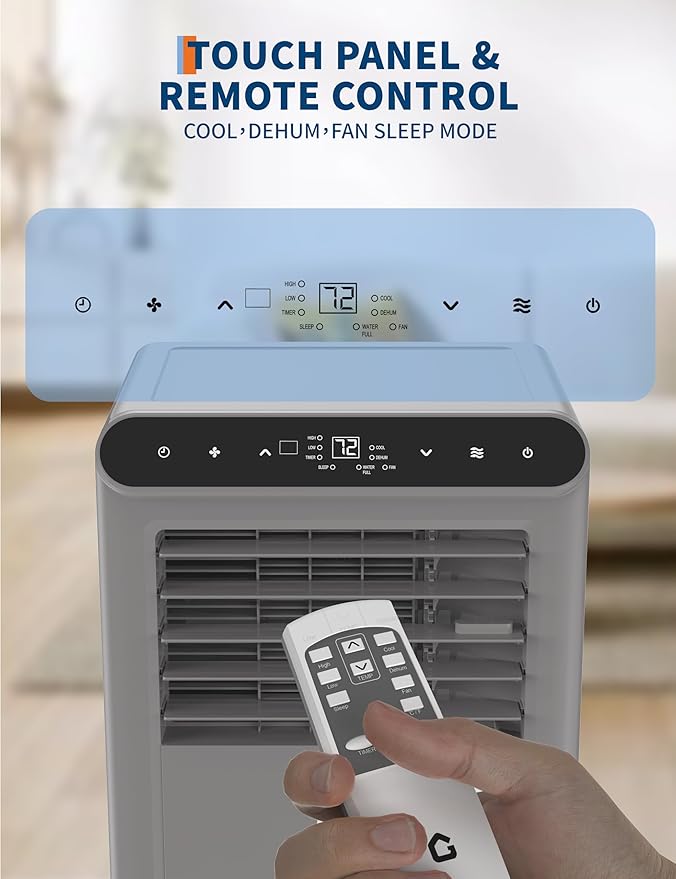 8000 BTU Portable Air Conditioners, 3 in-1 Portable AC Unit - Image 8