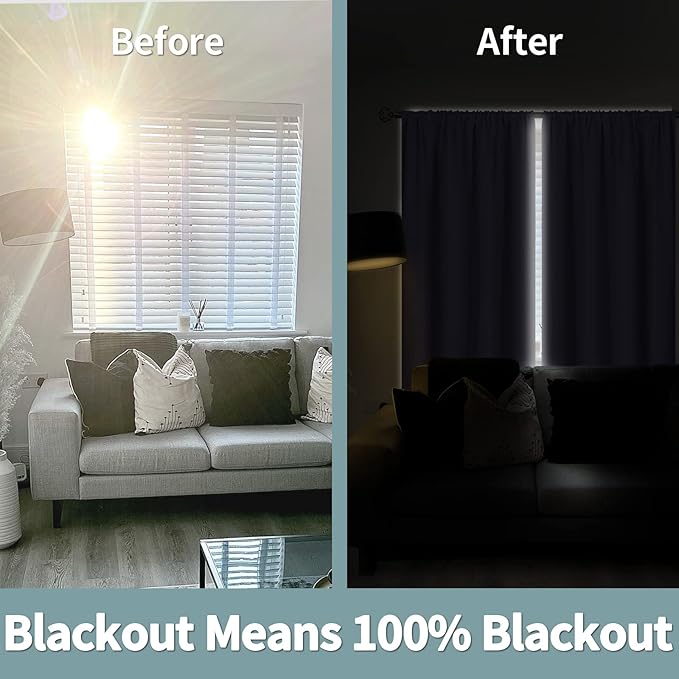 BGment Purple 100% Blackout Curtains - Image 3