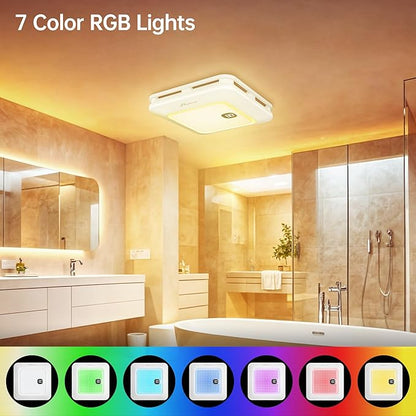 Bathroom Exhaust Fan with Bluetooth Speaker, 230 CFM 1.0 Sone Bathroom Exhaust - Image 7