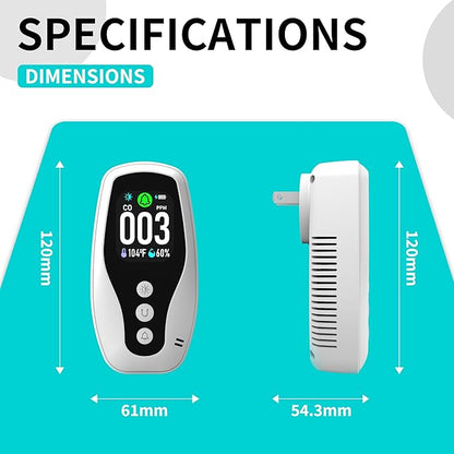 Protmex 3 in 1 Carbon Monoxide Detector and Temperature Humidity Monitor - Image 7