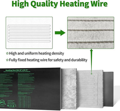Seedling Heat Mat 48"x20.75", UL & MET-Certified Waterproof Plant Heating Pad - Image 5