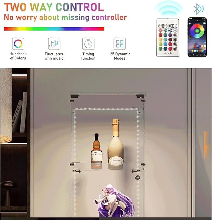 Yoluckea 4-Tier Glass Display Cabinet - Image 4