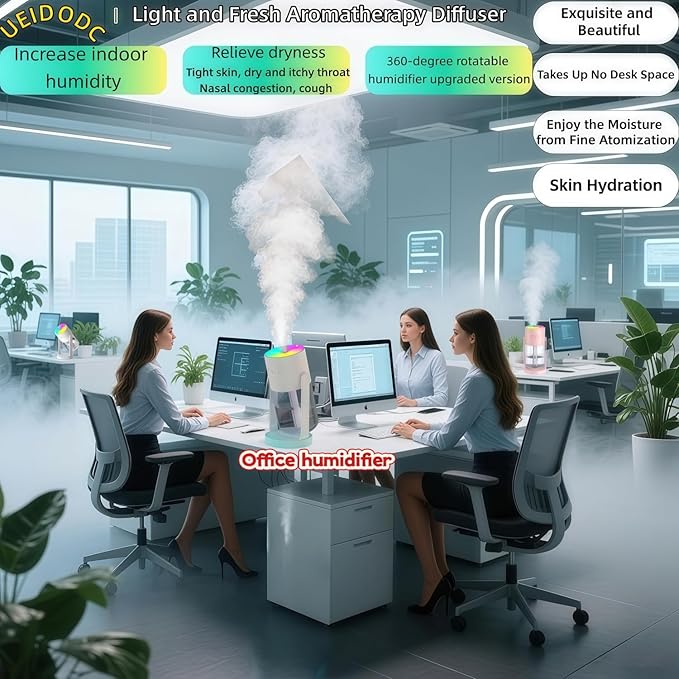 UEISODC bedroom humidifier, desktop USB humidifier, car air freshener, relieves - Image 4