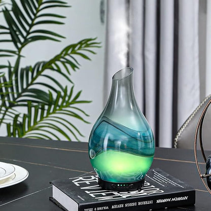 MAXWINER Essential Oil Diffusers Handmade Art Glass Ultrasonic Aromatherapy - Image 4
