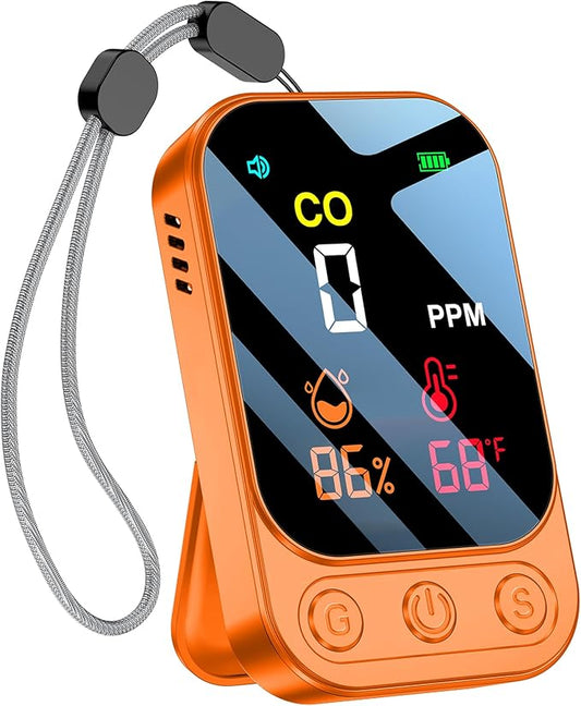 Travel Carbon Monoxide Detectors Mini Size Portable CO Detector by HAKINAKU