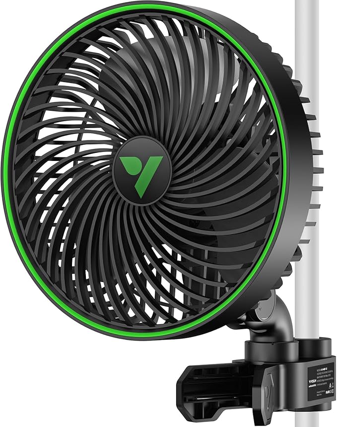 VIVOSUN AeroWave E6 Gen2, Grow Tent Clip Fan 6”, EC Motor, Smart Control by VIVOSUN