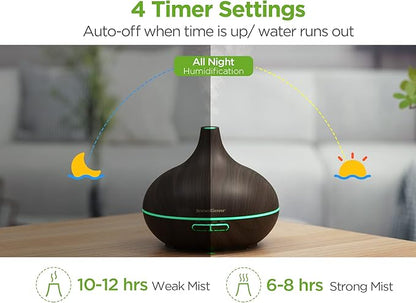 InnoGear Aromatherapy Diffuser & 10 Essential Oils Set, 400ml Diffuser - Image 4