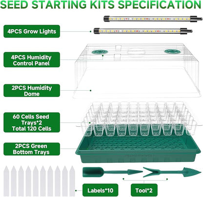 Seed Starter Trays with Grow Lights, Color Change Grow Lights - Image 4