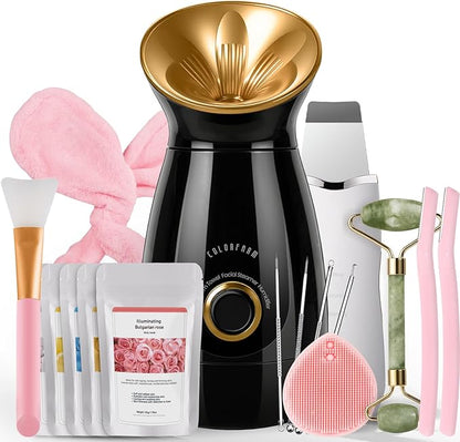 Colorfarm Facial Steamer Nano Ionic: Face Steamer Home Spa Kit Deep Cleaning by Colorfarm