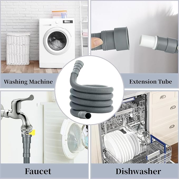 Universal Washing Machine Drain Hose Kit, 10FT Extra Long - Image 6