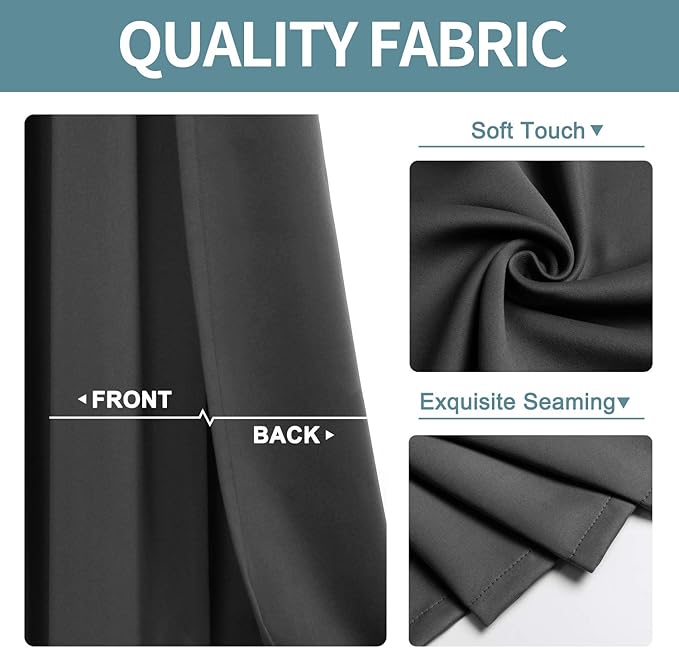 ChrisDowa Blackout Curtains 70 inches Wide - Image 3