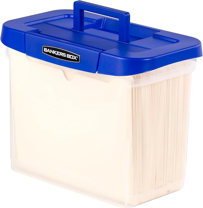 Bankers Box Heavy Duty Portable Plastic File Box by BankersBox