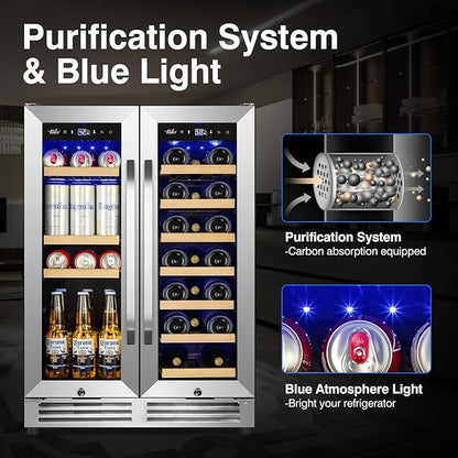 Wine and Beverage Refrigerator Upgraded, 24 Inch Beverage Refrigerator Cooler - Image 6