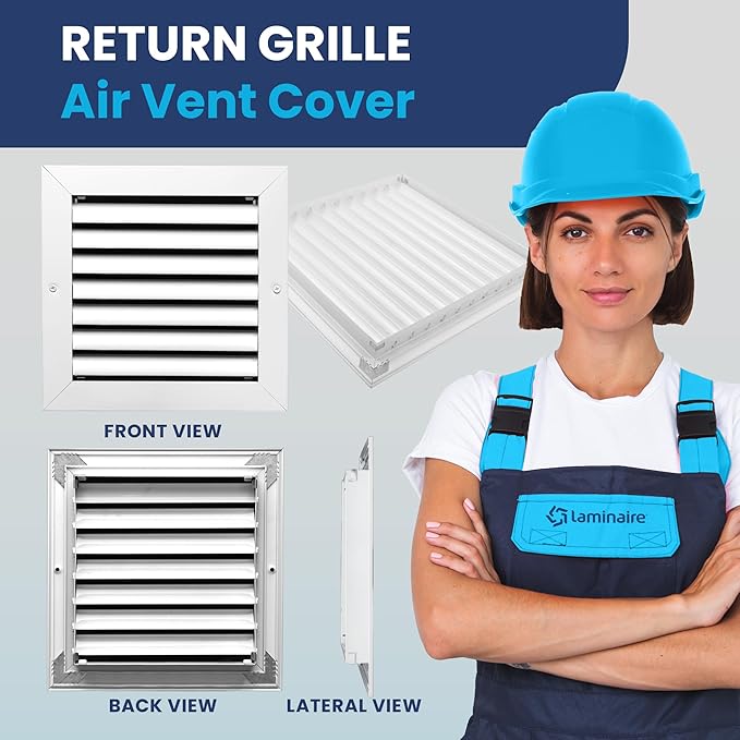 8x8 Inch Air Return Vent Cover Decorative – Premium Aluminum AC Vent Cover - Image 2