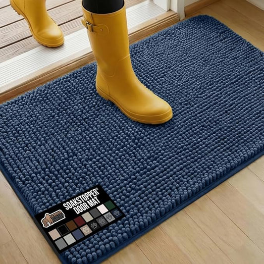 GORILLA GRIP SOAKSTOPPER Dog Door Mat, 36x24 Machine Washable Rug Absorbent by GorillaGrip