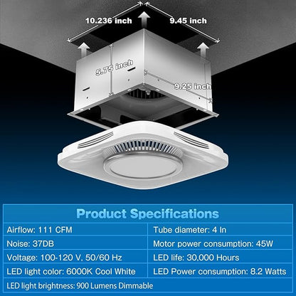 Hon&Guan Bathroom Exhaust Fan - Image 3