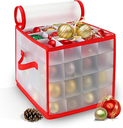 Christmas Ornament Storage Box, 64 Christmas Decoration Storage Box by QIHANSProducts