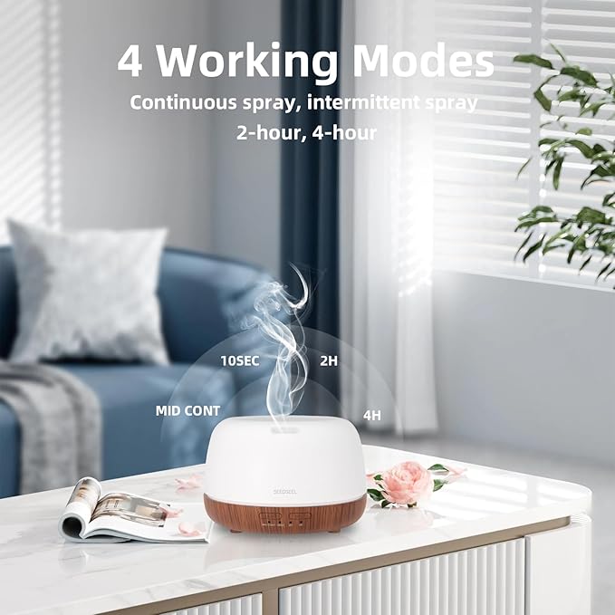 300ML Essential Oil Diffuser, Mini Aromatherapy Diffuser - Image 6