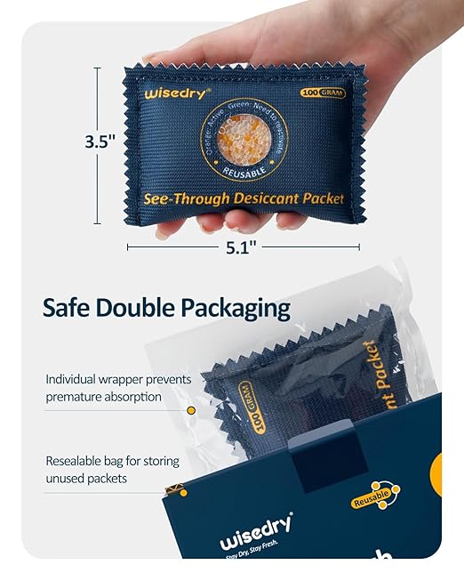 wisedry 100g See-Through Desiccant Packs - Image 7