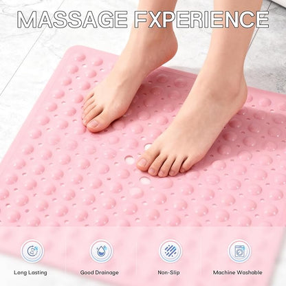 Anti-Slip Bathtub Shower mat, 20.8×20.8（Approximately 53×53cm） inch Soft - Image 2