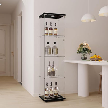 Yoluckea 4-Tier Glass Display Cabinet - Image 7