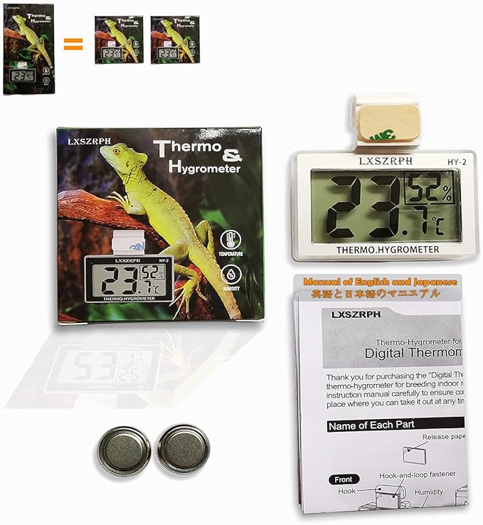 Reptile Hygrometer Thermometer, Digital Amphibian Hygrometer Thermometer - Image 5