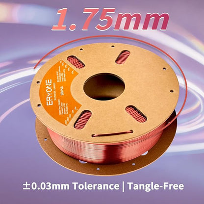 ERYONE Silk PLA Filament for 3D Printer, 1.75mm +/- 0.03mm, Silk Copper - Image 5