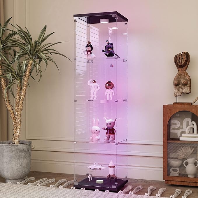 Yoluckea 4-Tier Glass Display Cabinet by Yoluckea
