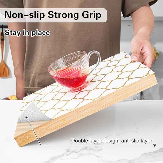 Drawer and Shelf Liner for Kitchen Cabinet, Non-Adhesive Cabinet Liner 18in x - Image 3
