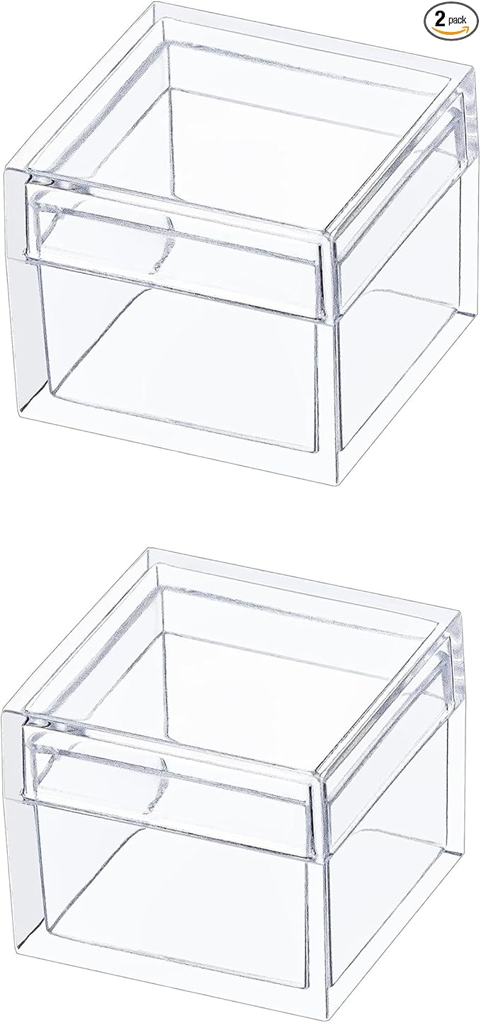 KissYou Small Acrylic Box with Lid Clear Candy Boxes by KissYou