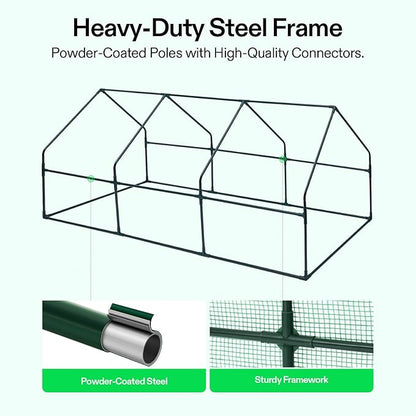 VIVOSUN Portable Mini Greenhouse 94.5x36x36-Inch Tunnels, PE Cover - Image 3