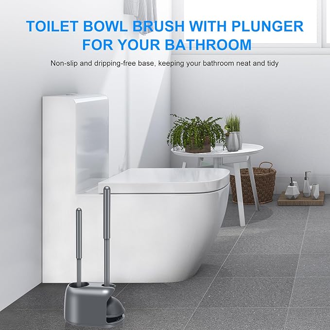SetSail Toilet Brush and Plunger Set, 3 Pack Toilet Plungers - Image 7