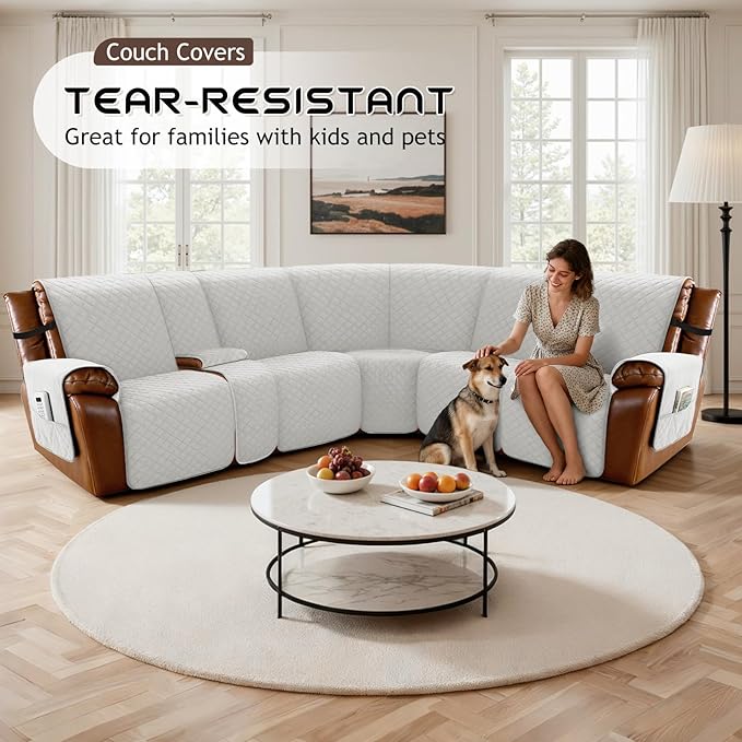 Arfntevss Waterproof Recliner Sectional Couch Covers - Image 7