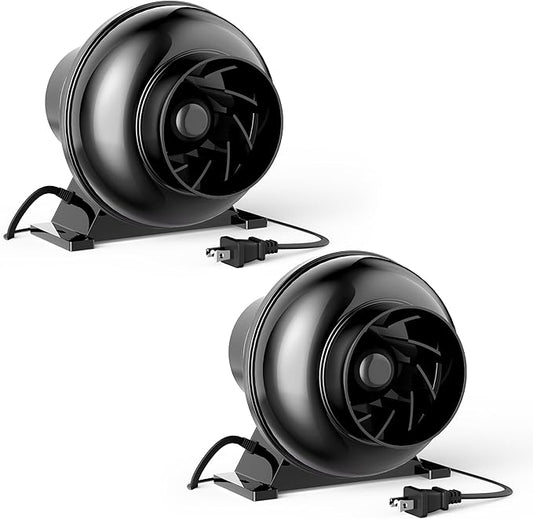 4 Inch 195 CFM Inline Duct Ventilation Fan, Exhaust HVAC Vent Blower by InfiniPower