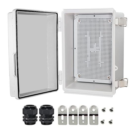 Zulkit Junction Box, IP67 Waterproof Electrical Box Hinged Cover Stainless by Zulkit