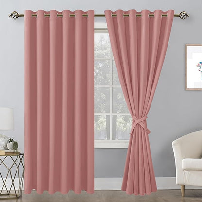 Hiasan Room Darkening Curtains for Bedroom, 70 x 84 Inches - Image 8