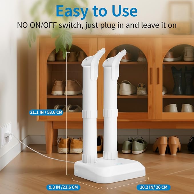 Boot Dryer Shoe Dryer for Work Boots Sneakers and Gloves, No Heat Ultra Low - Image 4
