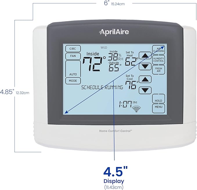 AprilAire 8910W Wi-Fi Programmable Touchscreen Thermostat - Image 8