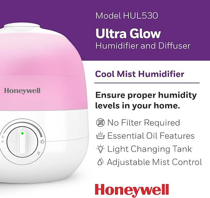 Honeywell Ultra Glow Light Changing Humidifier and Diffuser – Cool Mist - Image 2