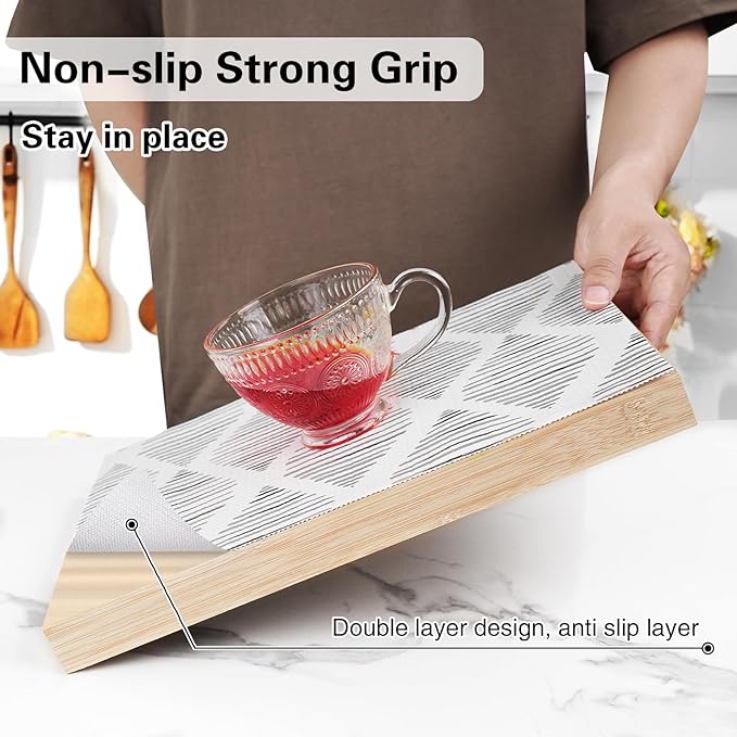 GTJ Drawer and Shelf Liner for Kitchen Cabinet, 17.5IN x 10FT Non-Adhesive - Image 2