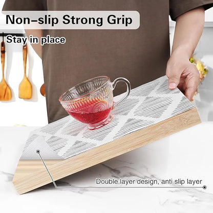 Drawer and Shelf Liner for Kitchen Cabinet, Non-Adhesive Cabinet Liner 18in x - Image 2