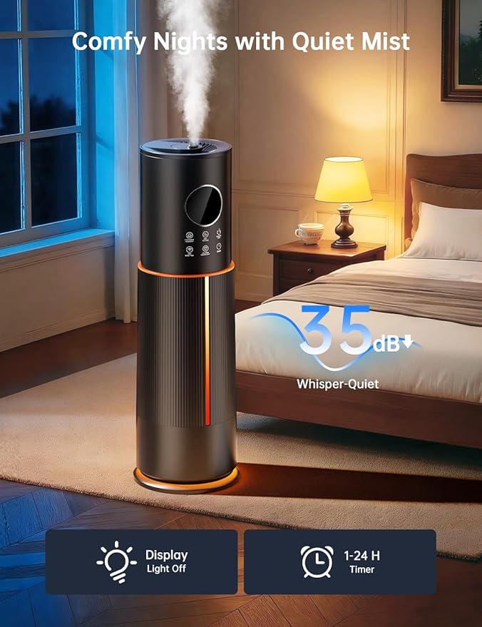 10L/2.64 Gal Humidifier for Large Room 600ft² 60H Runtime 24H Timer Auto Mode - Image 3