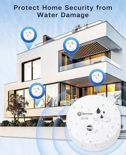 Geevon 8 Pack Water Leak Detectors, 100dB Water Sensor Alarms Flood Detector - Image 8