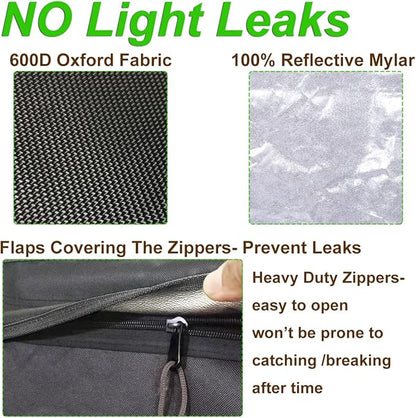 4x4 Grow Tent Kit Complete High Reflective Mylar Indoor Grow Tent 48"x48"x80"+ - Image 4