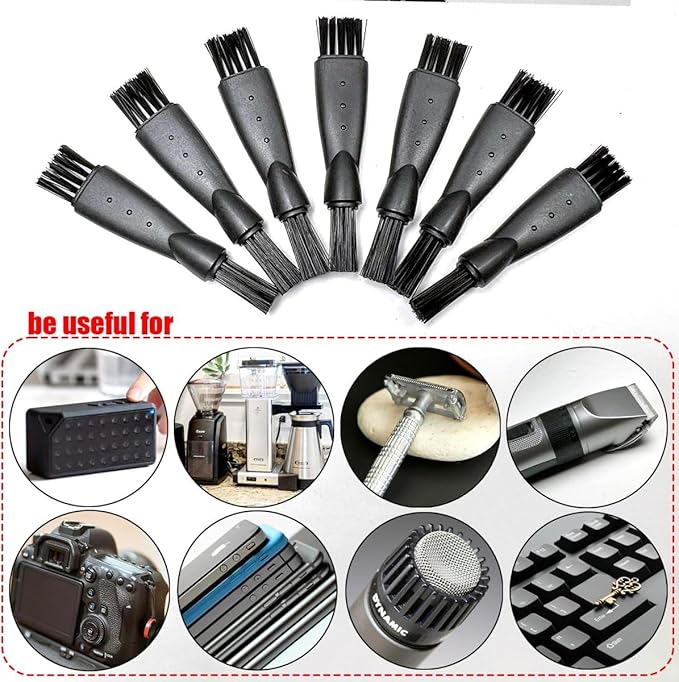 60PCS Men's Electric Shavers Cleaning Brush Double-Sided Shavers Brush Hair - Image 7